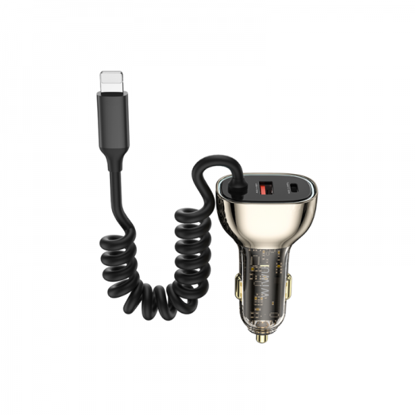 Car Charger Wi-QC016 90W with lightning cable-WiWU - الصورة 4