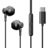 JR-EC07 TYPE-C Series Metal Half In-Ear Wired Earphones with PU Bag-JOYROOM